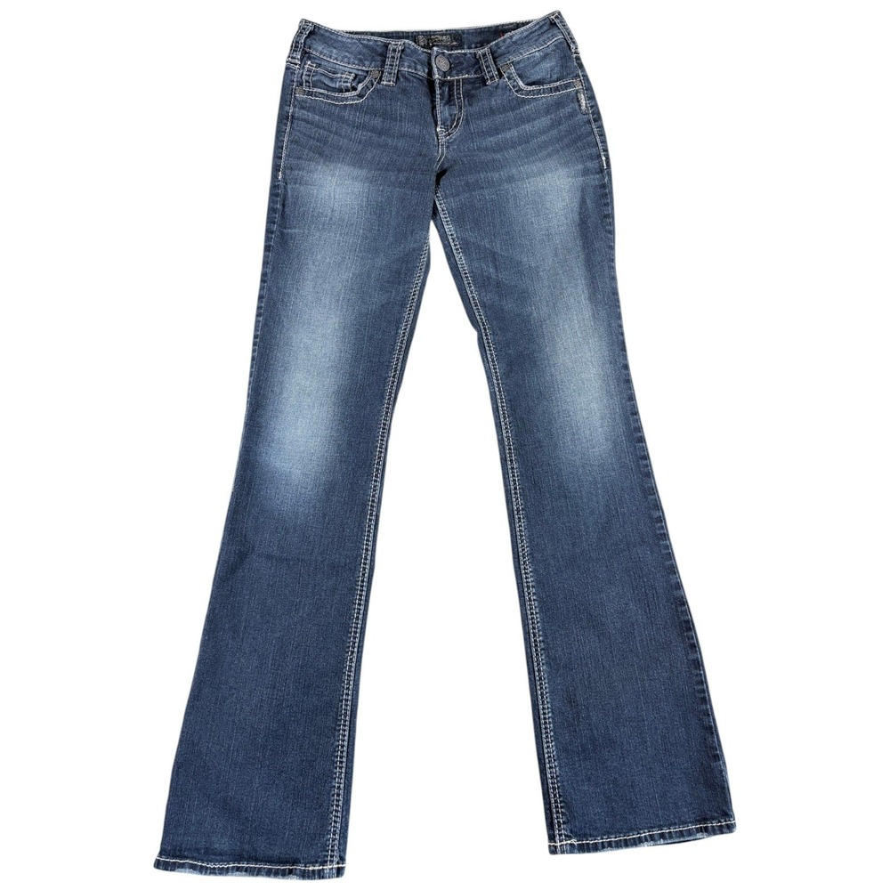 Silver Jeans Co. Suki Mid Slim Bootcut Women 30x35 Blue Midrise Premium Denim